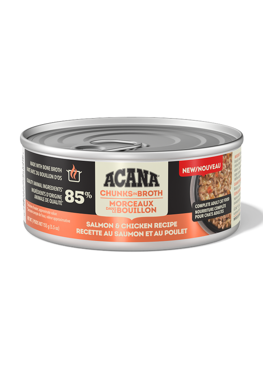 Morceaux dans le bouillon Recette au saumon et au poulet